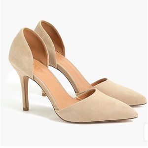 J. Crew Lana Suede D’orsay pumps